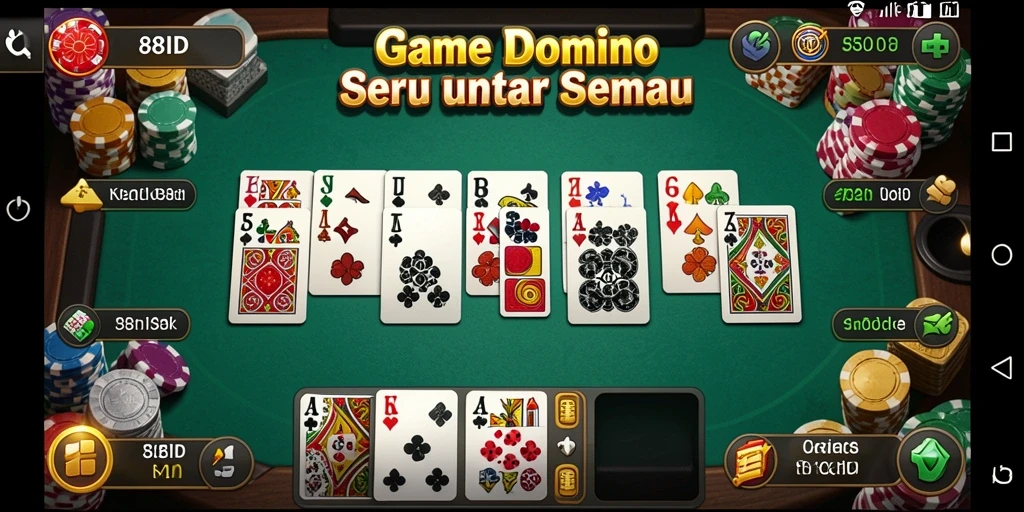 Gameplay seru Domino dengan antarmuka menarik di 88ID.