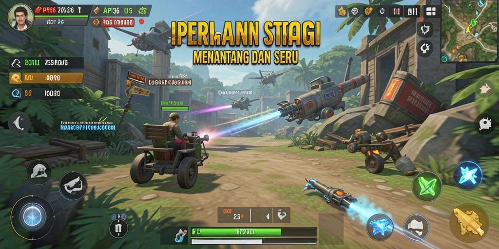 Tangkapan layar gameplay <strong>API36</strong> menunjukkan strategi menanggulangi musuh dengan efektif.