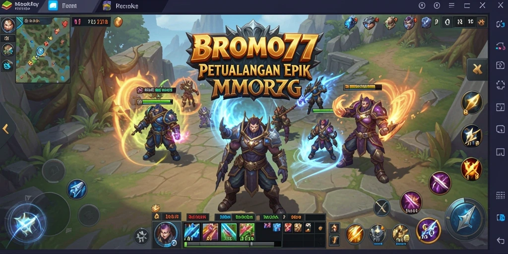 Screenshot BROMO77 menampilkan aksi seru dalam gameplay MMORPG.