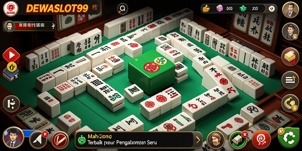 Tampilan gameplay DEWASLOT99, menampilkan suasana permainan Mahjong yang seru.