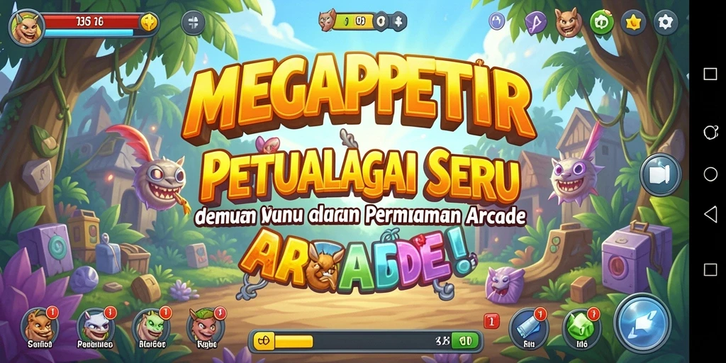 Tangkapan layar menunjukkan aksi seru di MEGAPETIR dengan gameplay yang menarik.