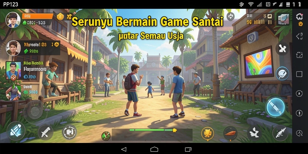 Tampilan menarik dari gameplay PP123 yang seru dan penuh warna.