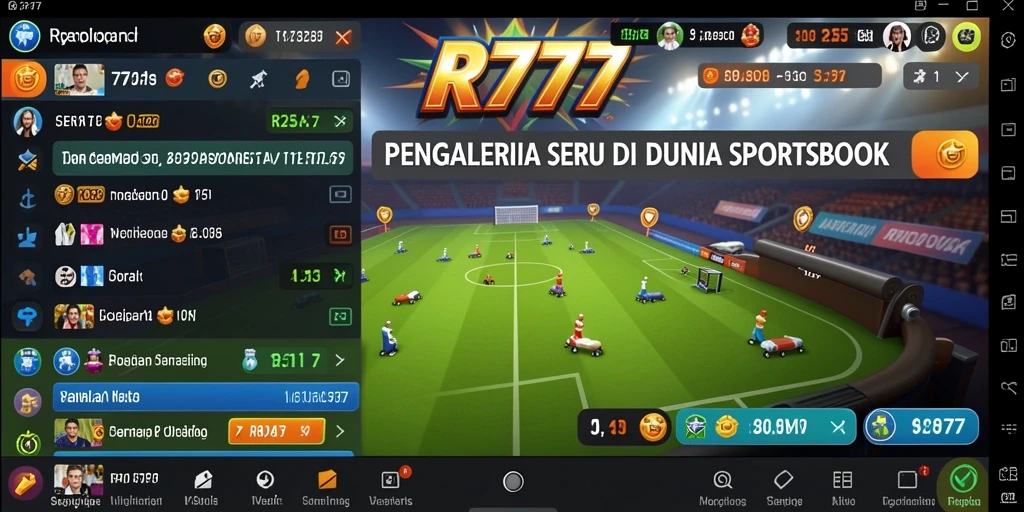 Tangkapan layar gameplay menarik dari RR777 yang menampilkan taruhan olahraga.