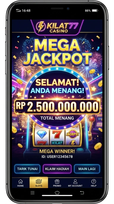 Tampilan antarmuka kilat77 yang intuitif.